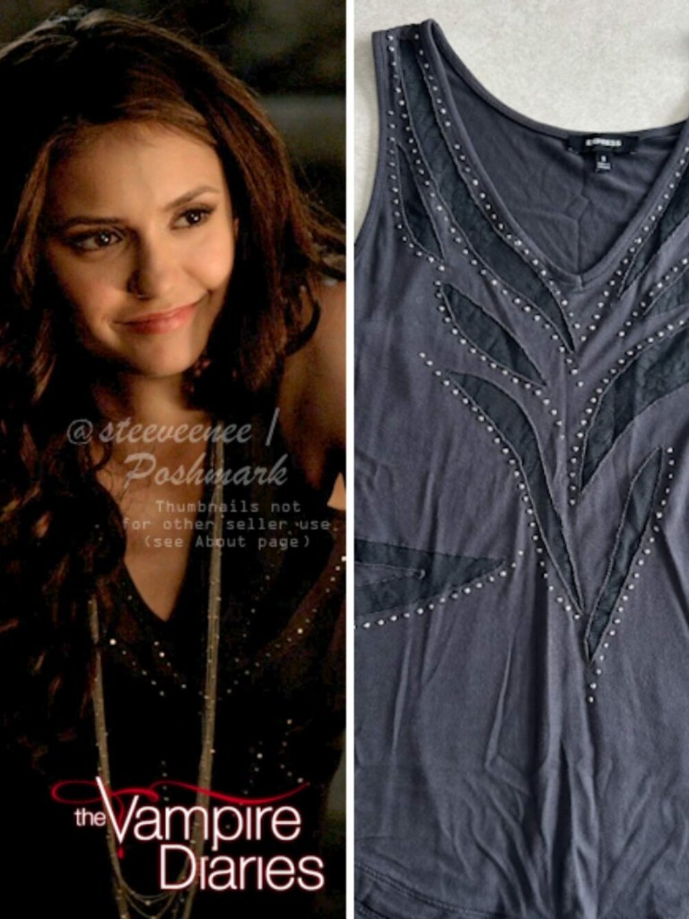Express Lace & Stud Tank ASO Katherine Pierce